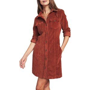 FAHERTY Malone Corduroy Shirt Mini Dress NWT Sz XS